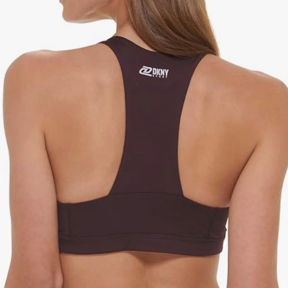 NWOT DKNY Sport Women's Dark Brown Sports Bra, size XL